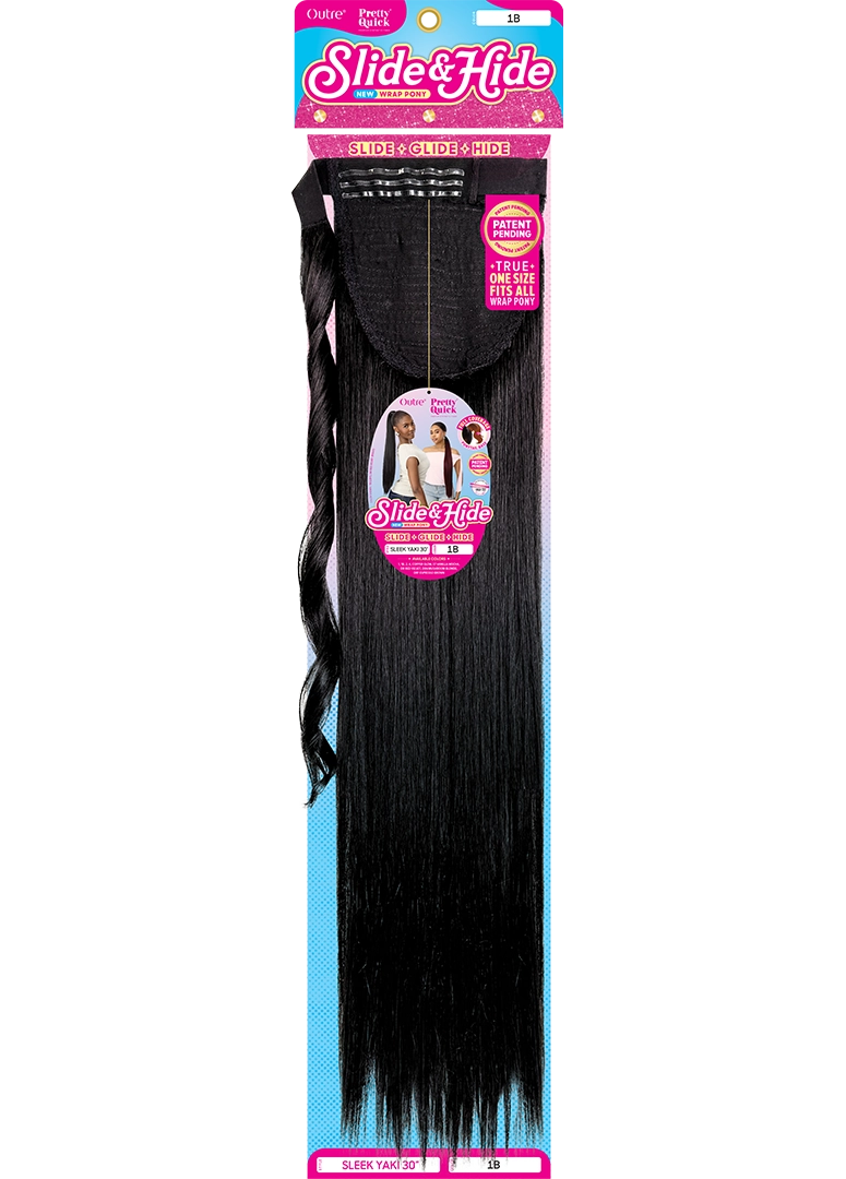 OUTRE PRETTY QUICK SLIDE & HIDE WRAP PONY SLEEK YAKI 30" #4