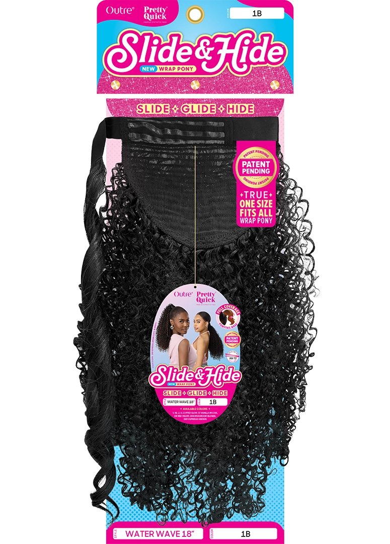 OUTRE PRETTY QUICK SLIDE & HIDE WRAP PONY WATER WAVE 18" #1B