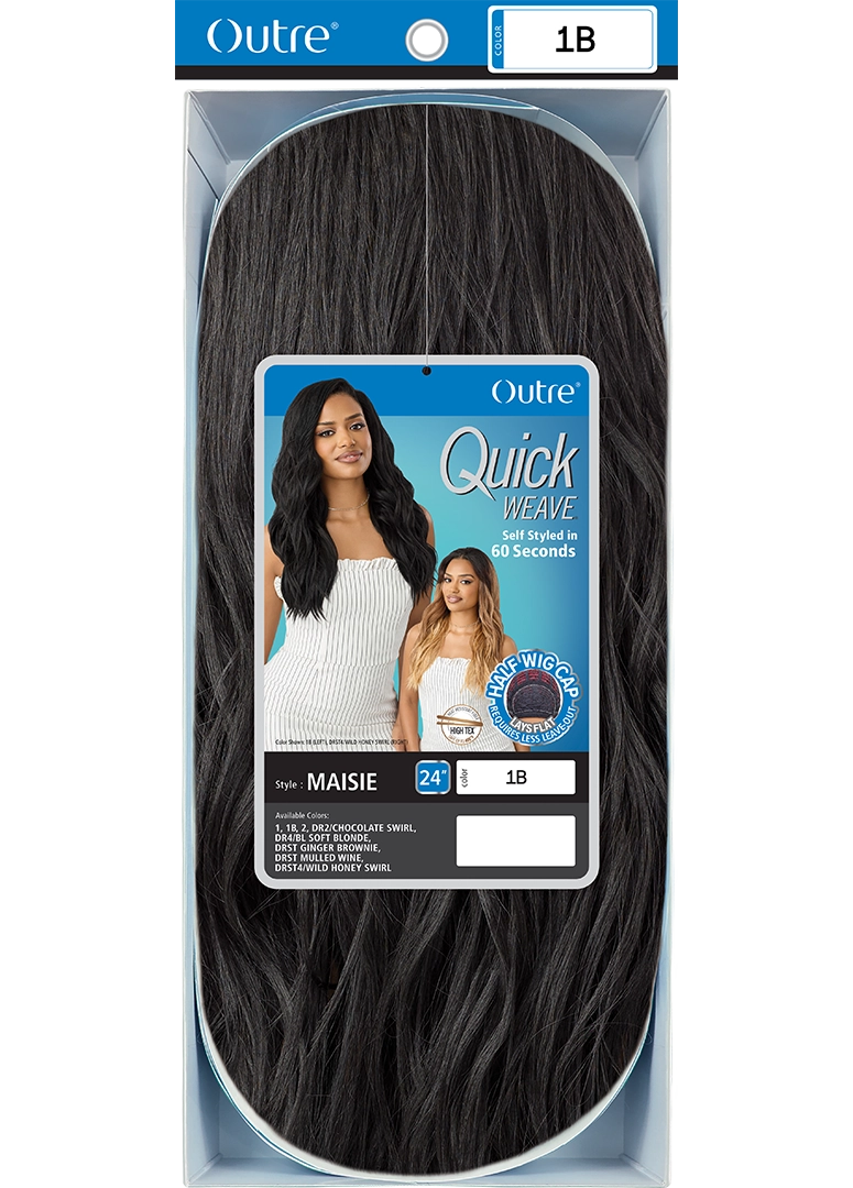 OUTRE QUICK WEAVE WIG 24" MAISIE #DR2/CHOCOLATE SWIRL