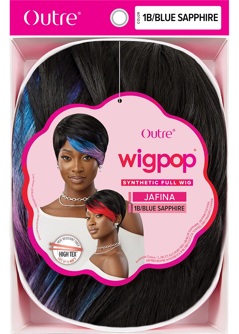 OUTRE WIGPOP FULL WIG JAFINA #1B/BLUE SAPPHIRE