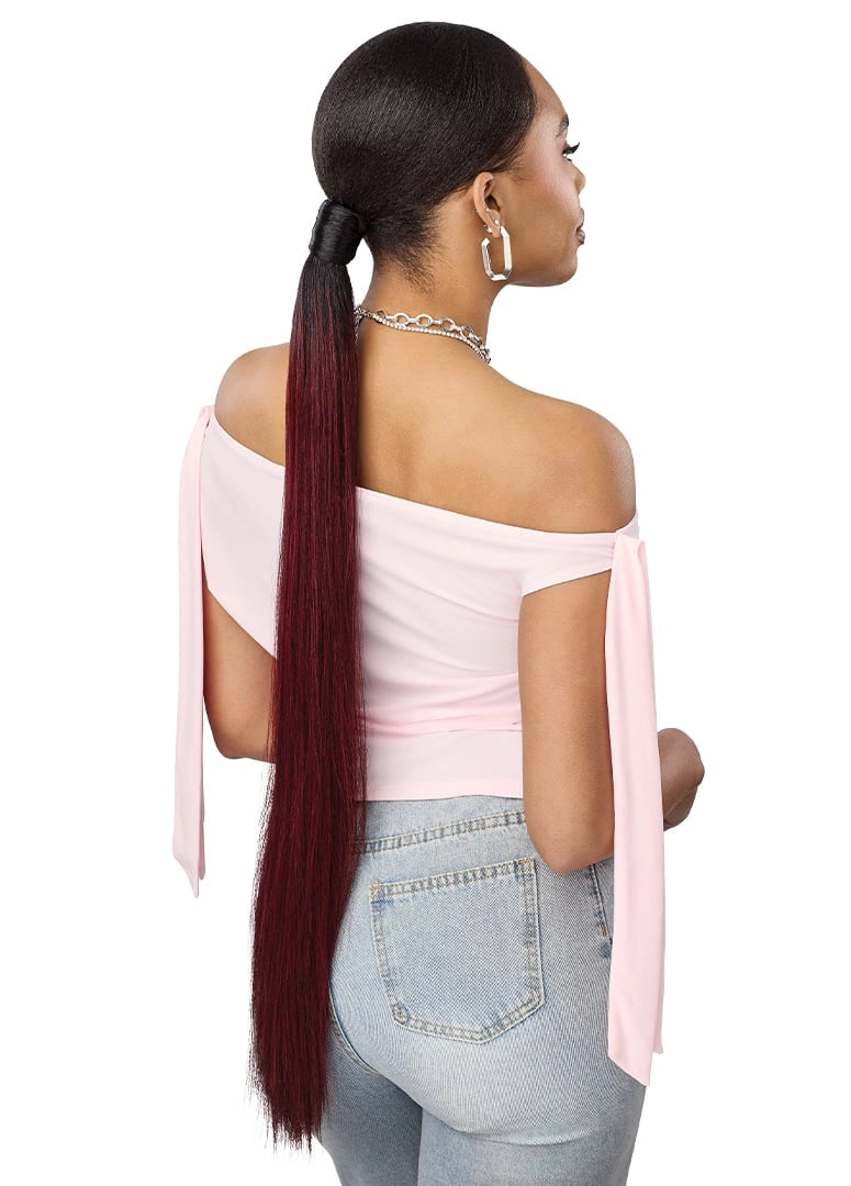 OUTRE PRETTY QUICK SLIDE & HIDE WRAP PONY SLEEK YAKI 30" #4