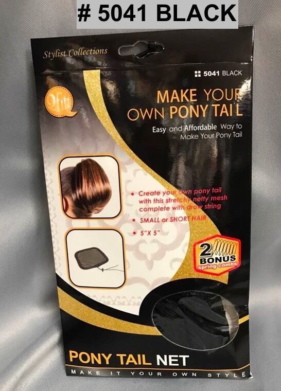 QFITT MAKE YOUR OWN PONYTAIL NET #BLACK