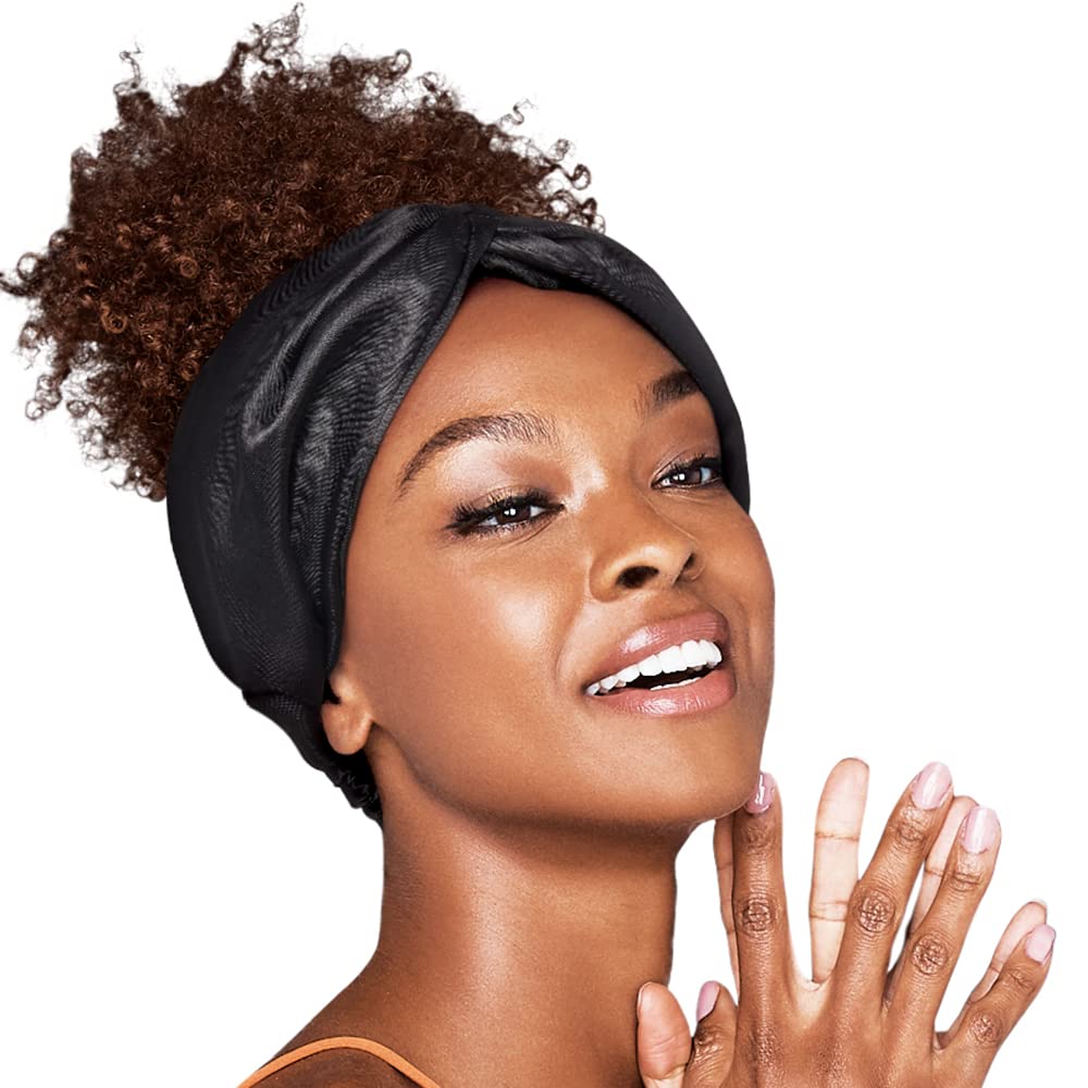 Red By Kiss Extra Wide Silky Headwrap 7" #BLACK