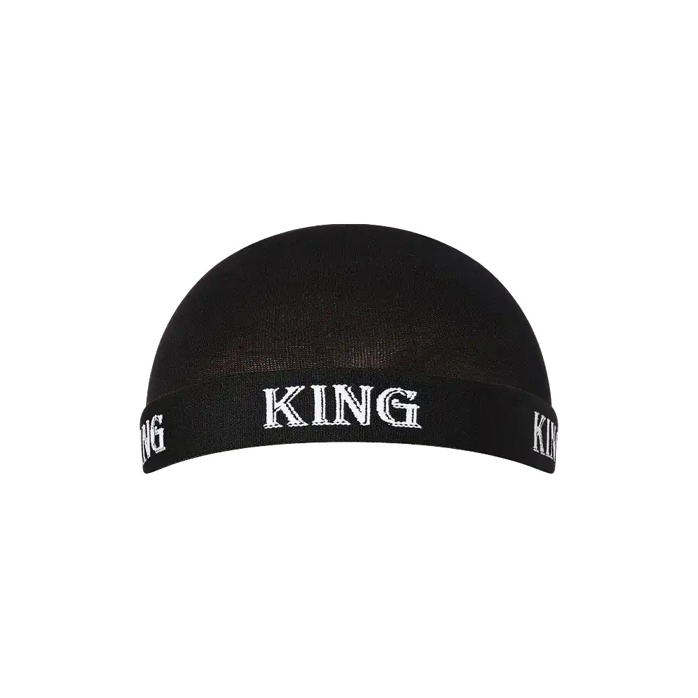 RED BY KISS REGULAR LOC FASHION WAVE CAP KING #BLACK