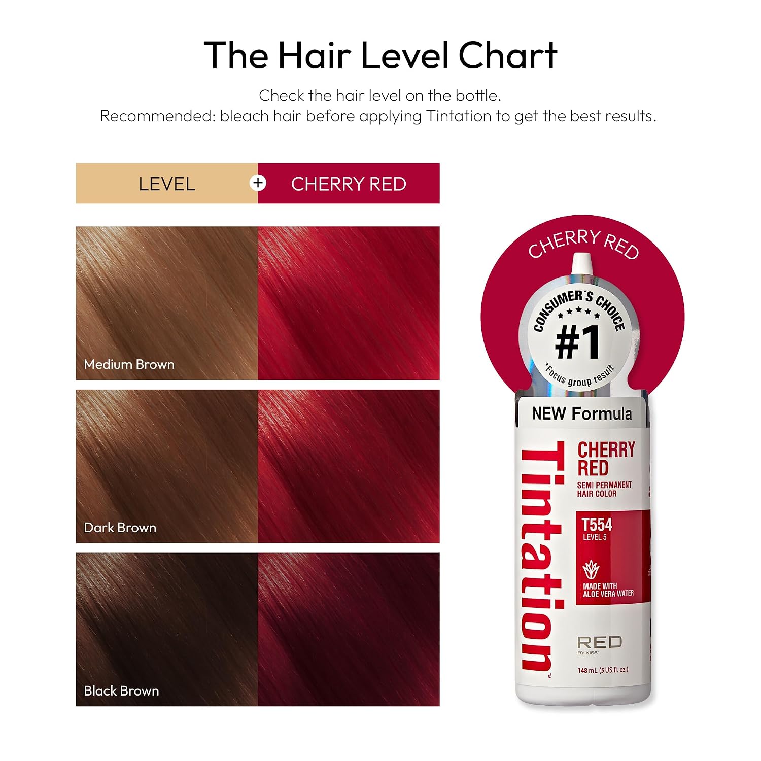 RED BY KISS TINTATION HAIR DYE 5oz #CHERRY RED