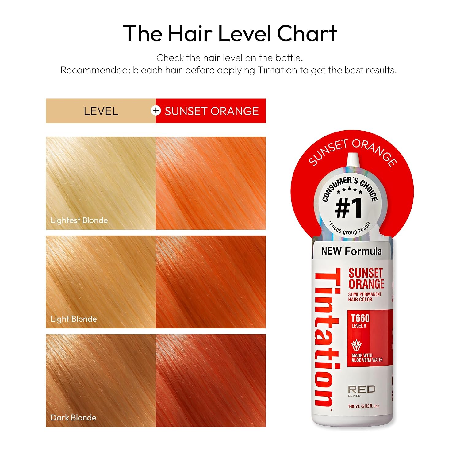 RED BY KISS TINTATION HAIR DYE 5oz #SUNSET ORANGE