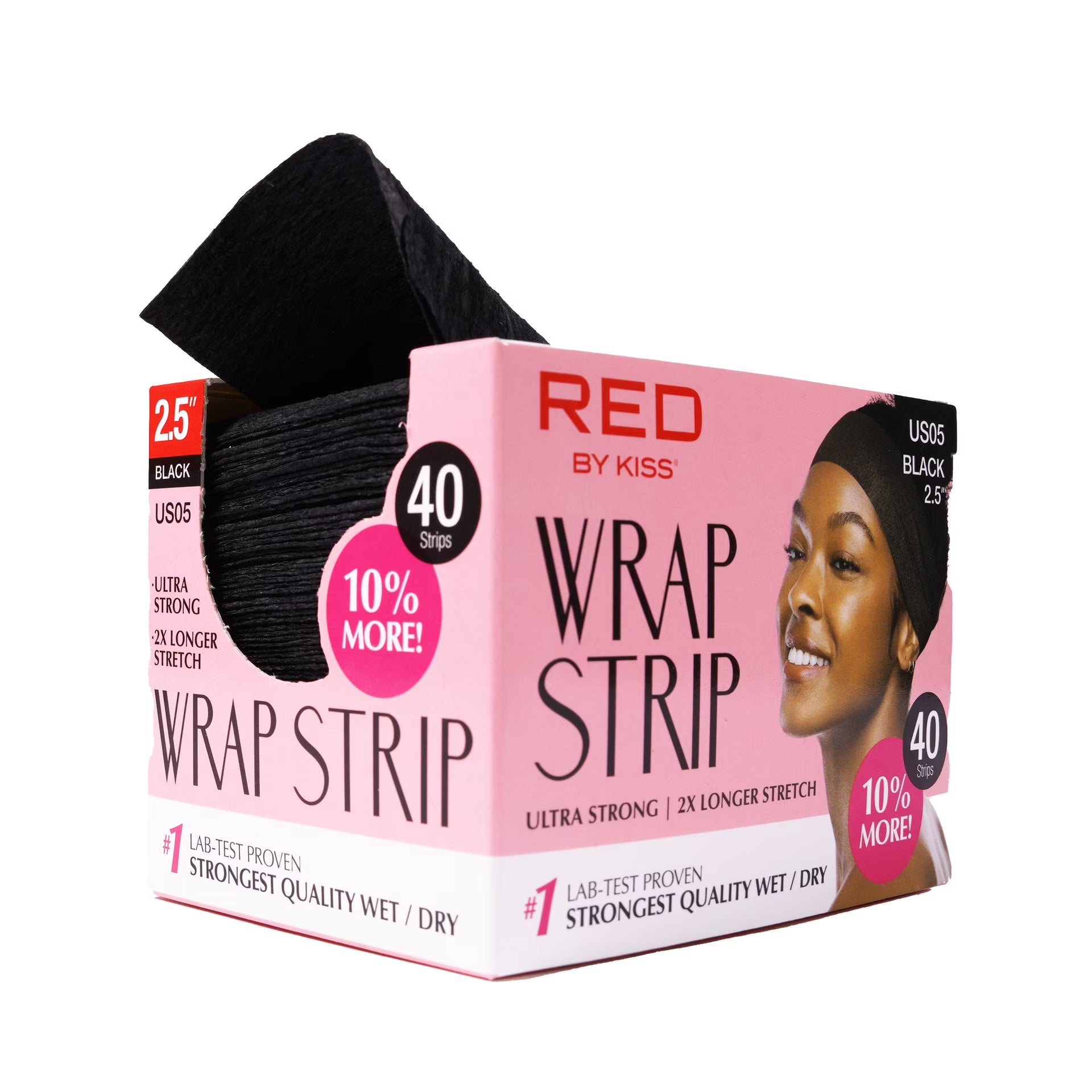 RED BY KISS WRAP STRIP BOX 2.5" 40pcs #BLACK