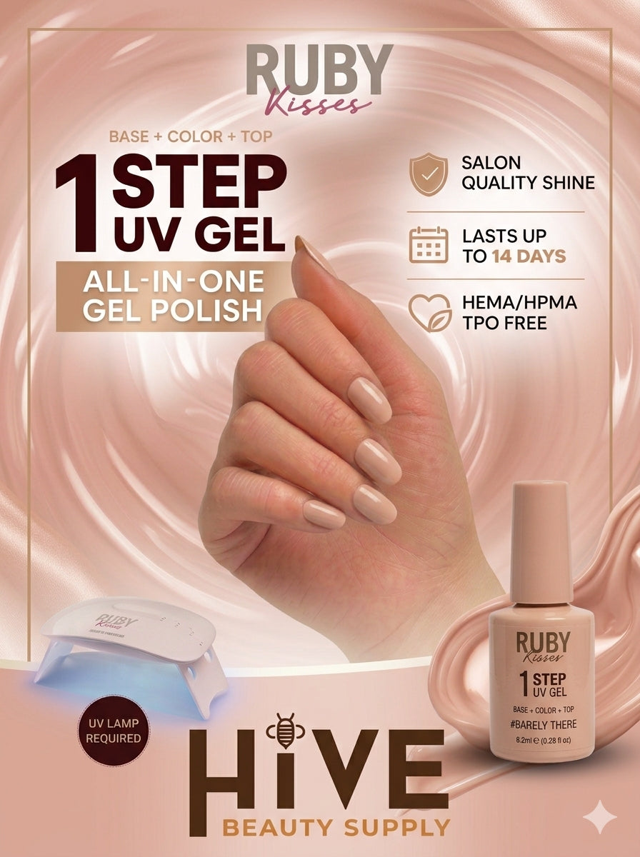 RUBY KISSES 1 STEP GEL POLISH 0.29oz #BARELY THERE