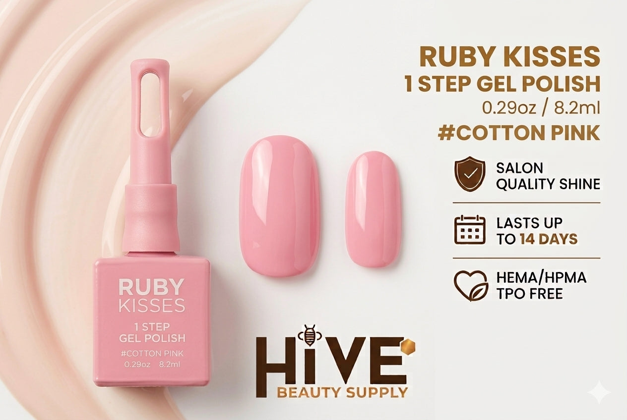 RUBY KISSES 1 STEP GEL POLISH 0.29oz #COTTON PINK