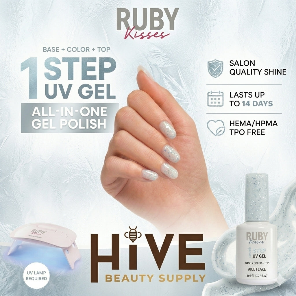 RUBY KISSES 1 STEP GEL POLISH 0.29oz #ICE FLAKE