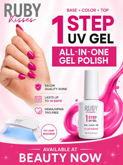 RUBY KISSES 1 STEP GEL POLISH 0.29oz #TOP COAT