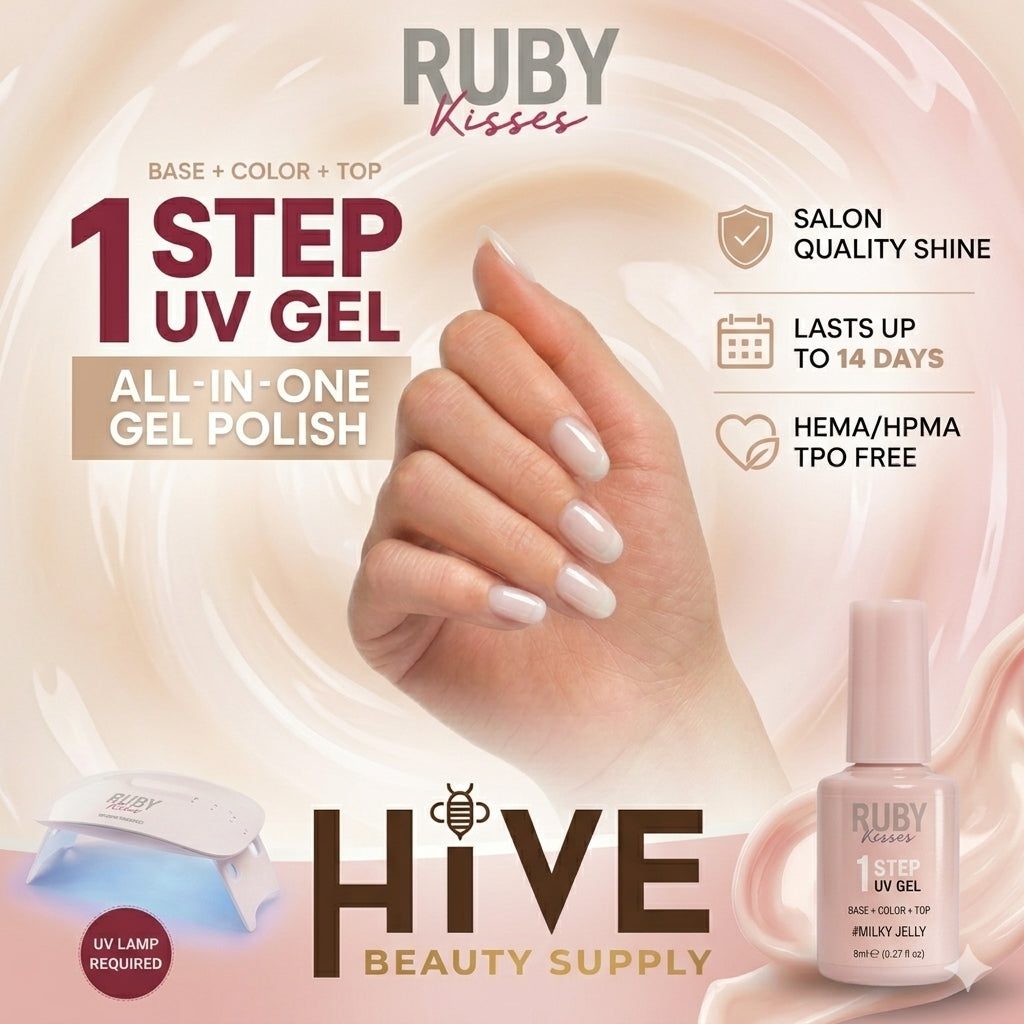 RUBY KISSES 1 STEP GEL POLISH 0.29oz #MILKY JELLY