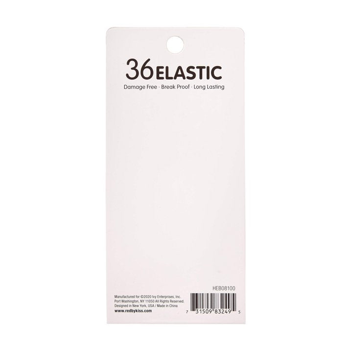 Red By Kiss Elastic Bands 2mm BLACK 36ct