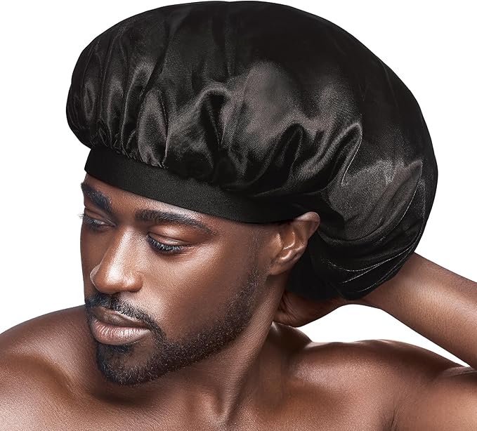 Red By Kiss Mens Fashion Band Silky Satin Bonnet #KING