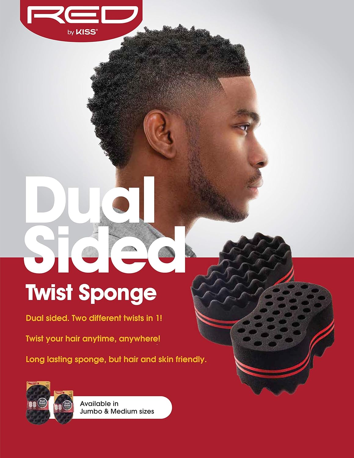 Red By Kiss Dual Sided Twist Sponge Jumbo