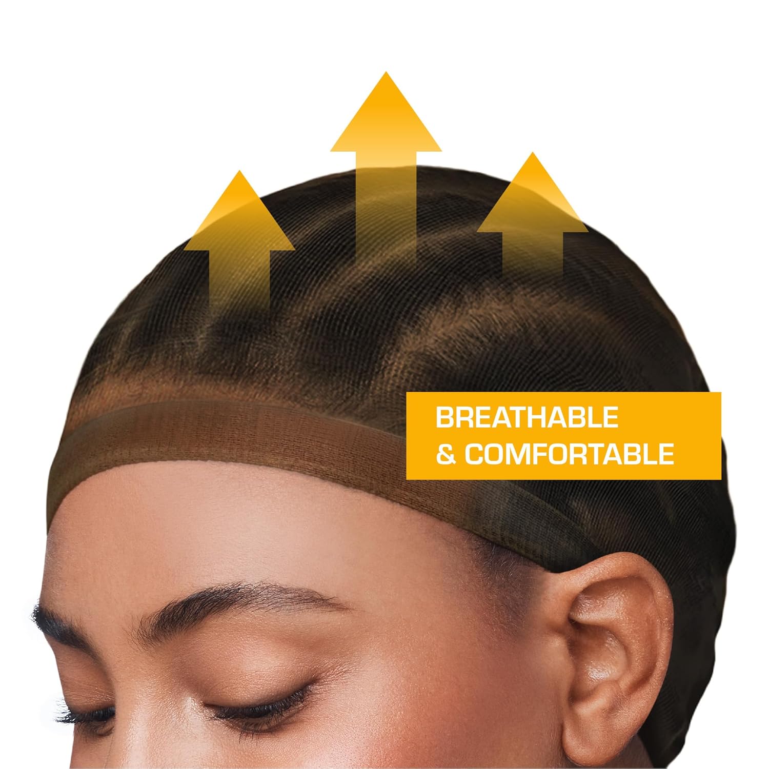 Red By Kiss HD Invisible Wig Cap in Natural Brown 5PC