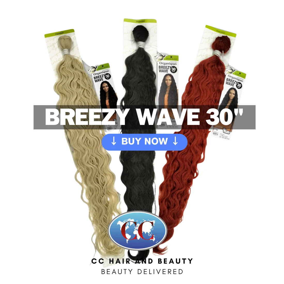 SHAKE-N-GO ORGANIQUE BUNDLE BREEZY WAVE 30" #30