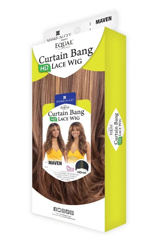 SHAKE-N-GO CURTAIN BANG HD LACE WIG MAVEN #4