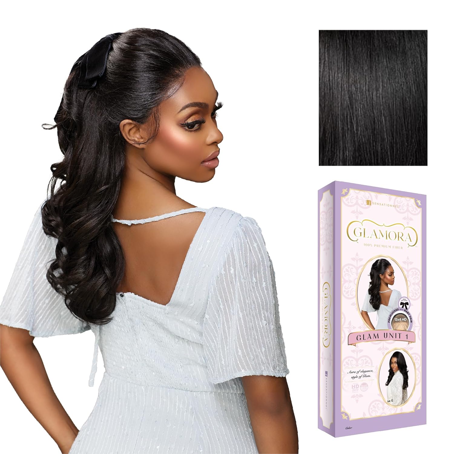 SENSATIONNEL GLAMORA 13x4 HD GLUELESS LACE WIG GLAM UNIT 1 #2