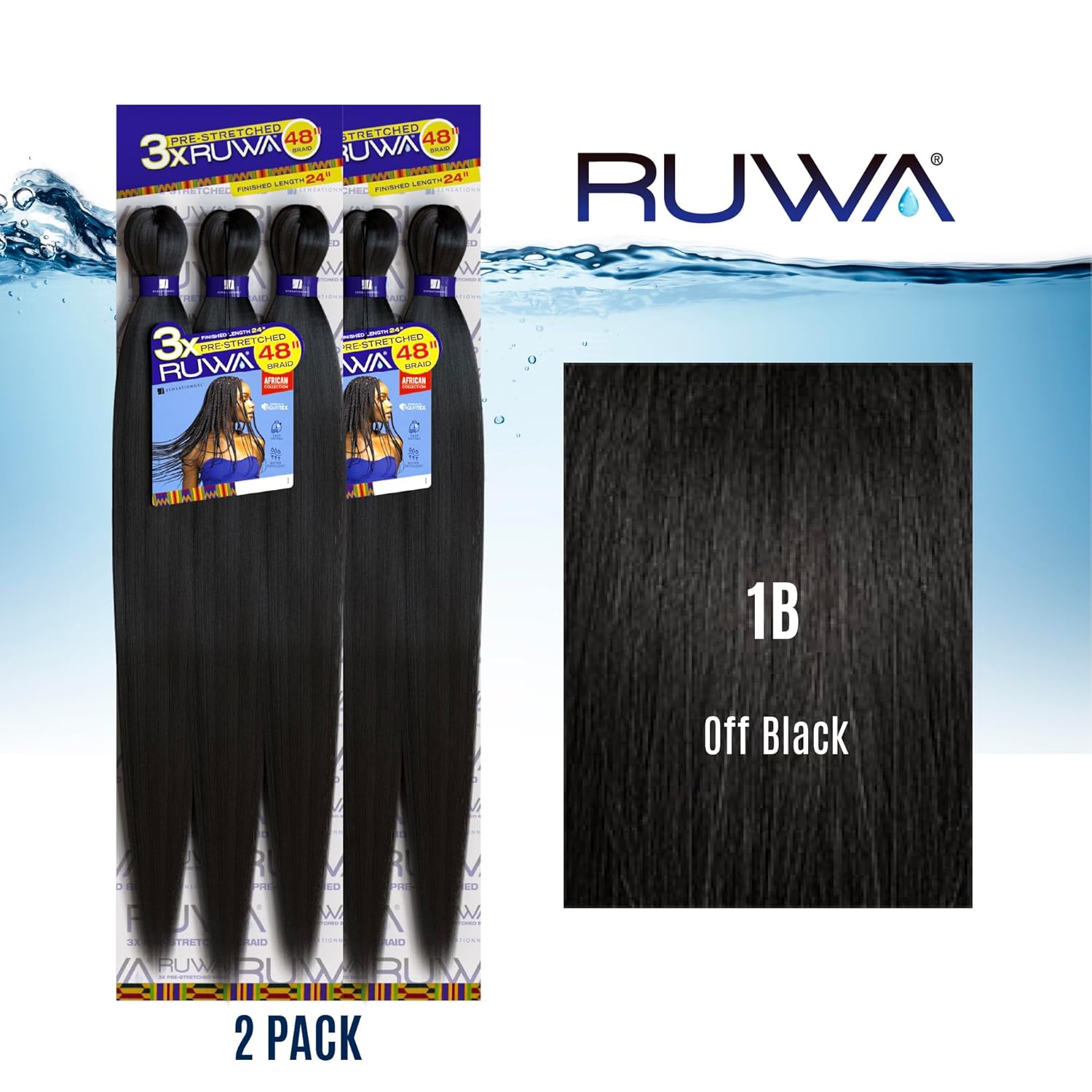 SENSATIONNEL PRE-STRETCHED 2X RUWA 24" #1B