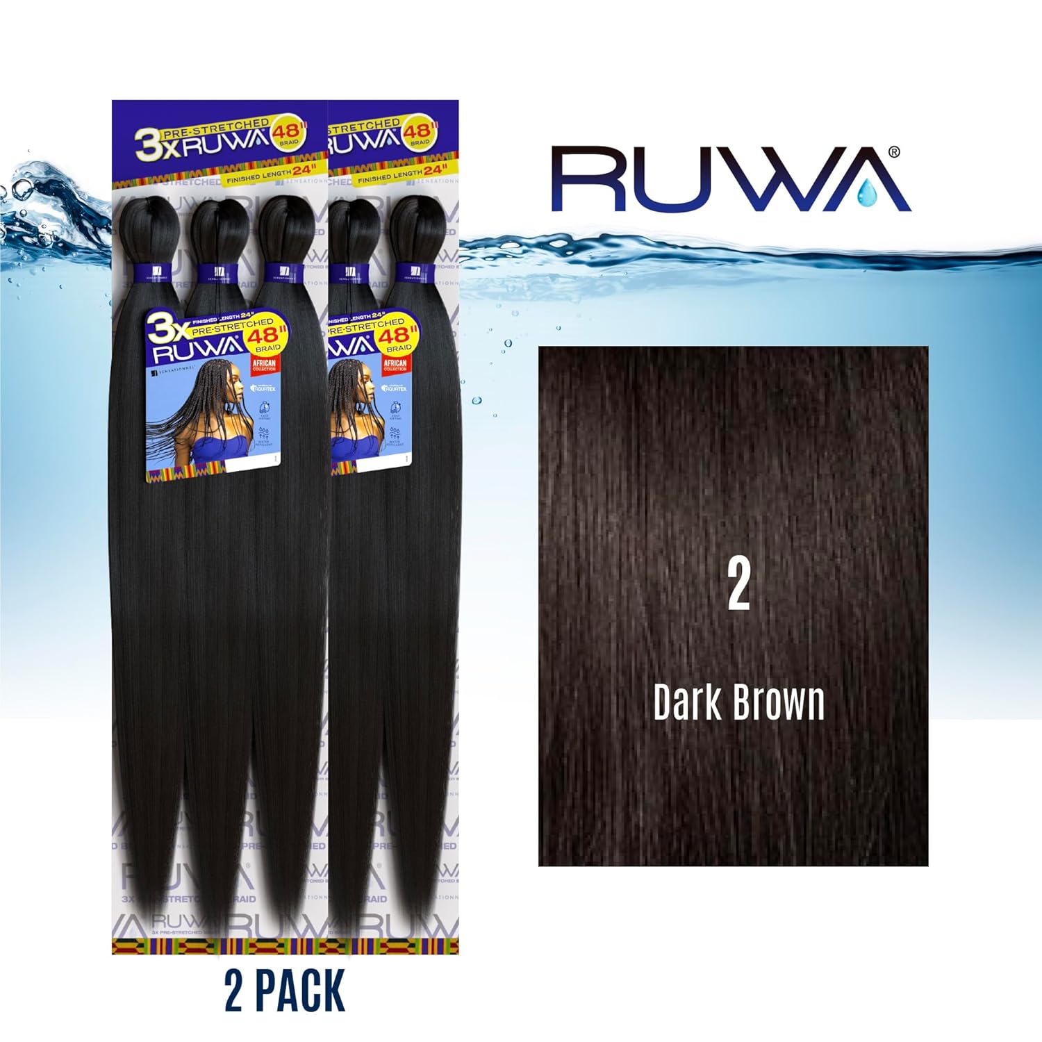 SENSATIONNEL PRE-STRETCHED 2X RUWA 24" #2