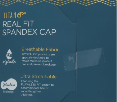 TITAN REAL FIT SPANDEX CAP BLACK