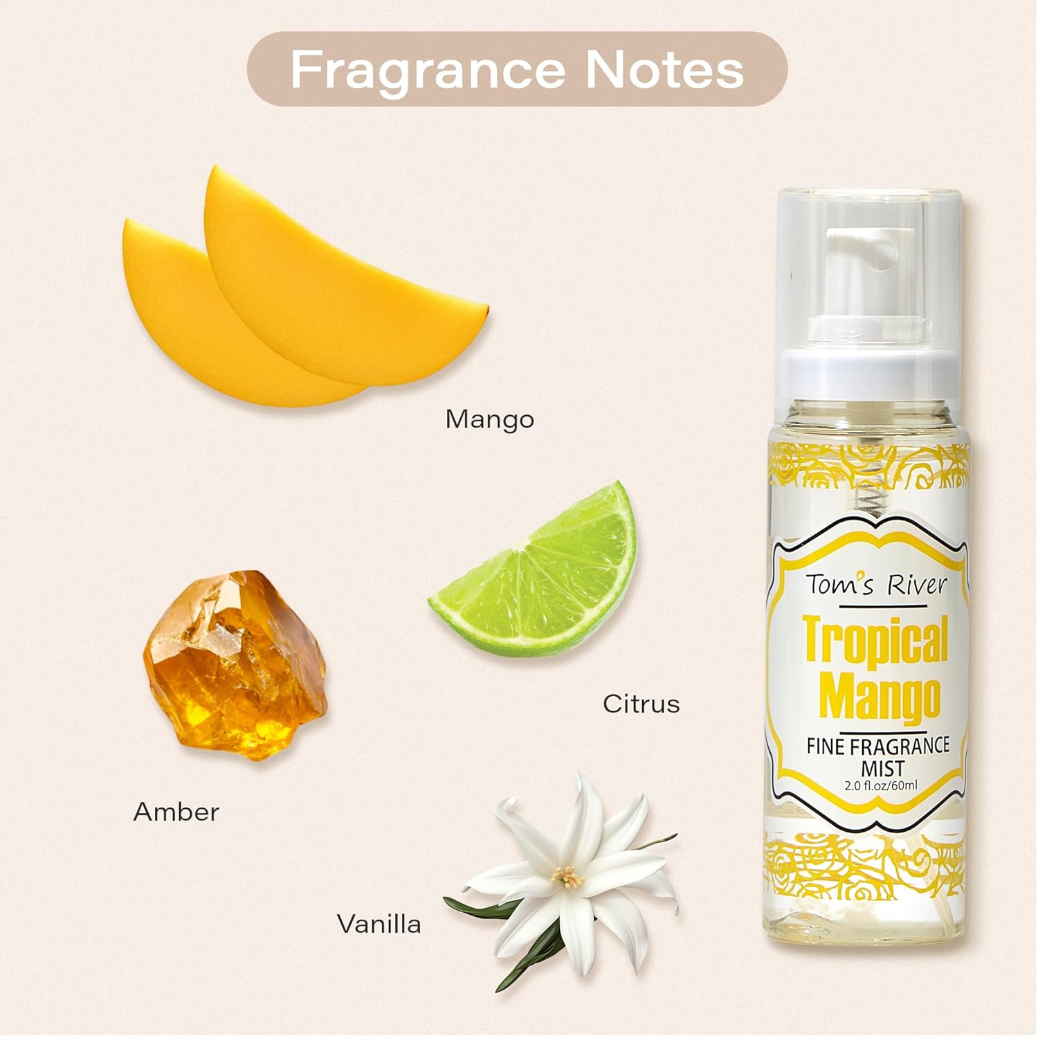 Toms River Tropical Mango Fine Fragrance Mist 2oz