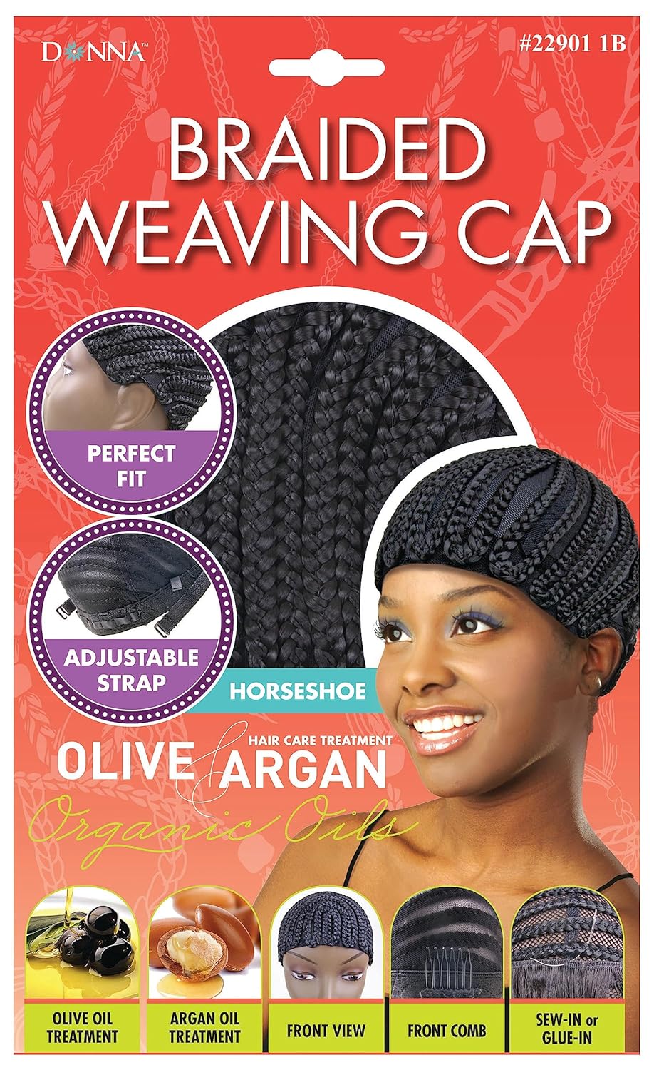 DONNA OILS BRAIDED WEAVING CAP STRAIGHT BACK #22903