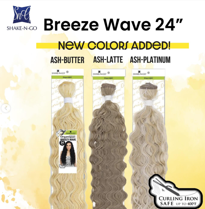 SHAKE-N-GO ORGANIQUE BUNDLE HAWAIIAN CURL 24" #ASH-LATTE