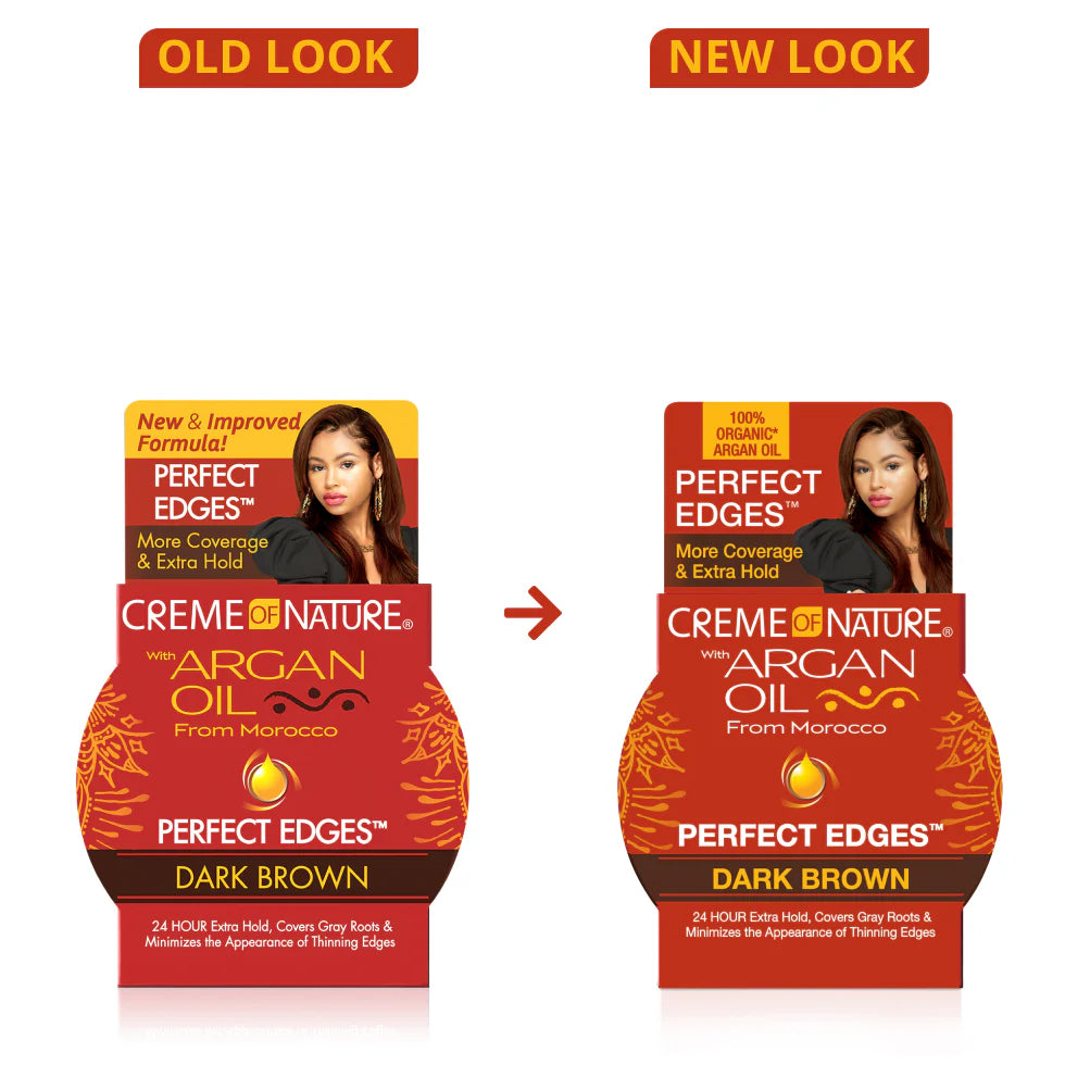 Creme Of Nature Edge Control Dark Brown 2.25oz Argan Oil