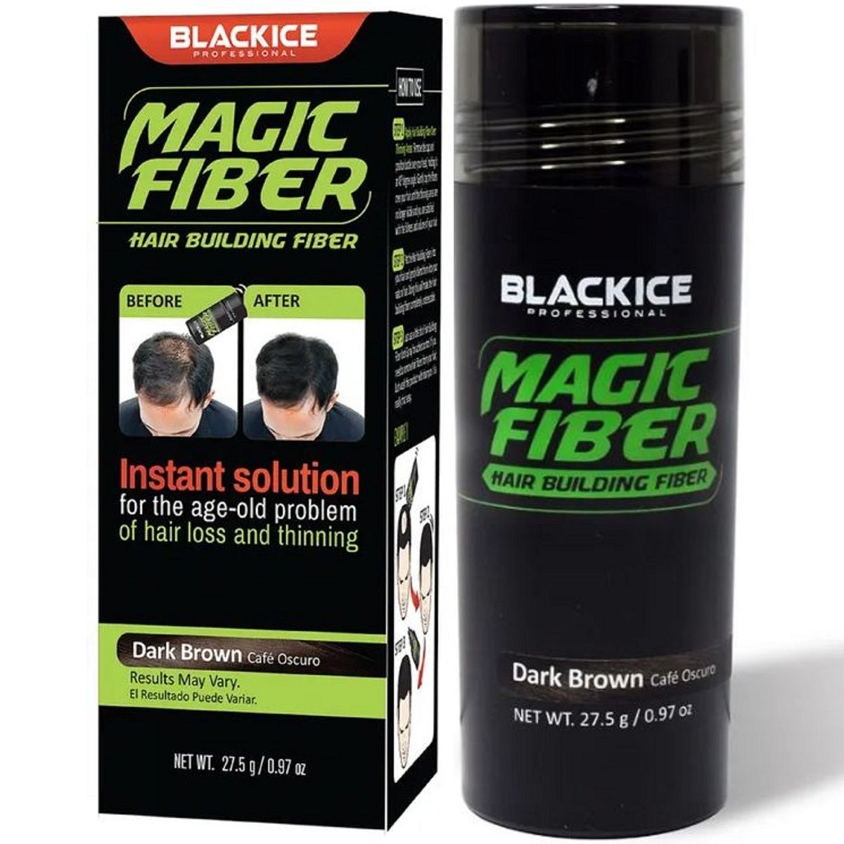 Black Ice Magic Fiber Dark Brown 0.97oz