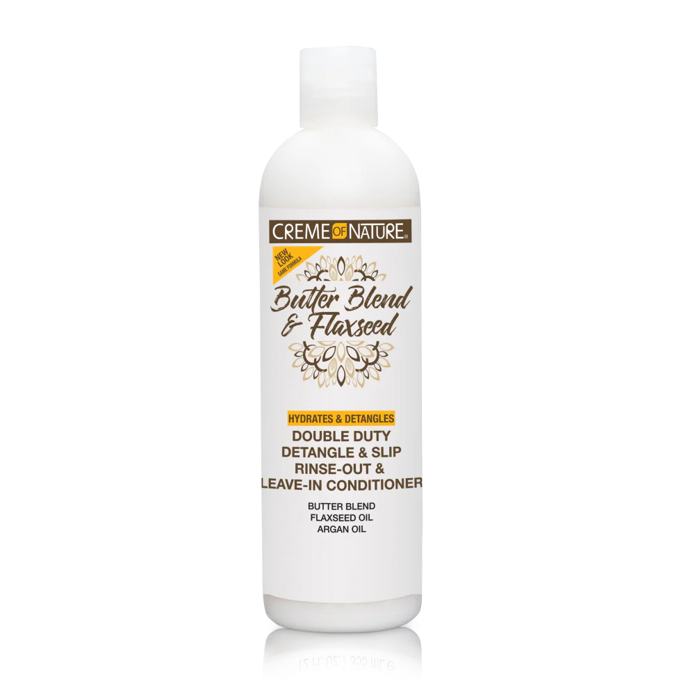 Creme of Nature Butter Blend &  Flaxseed Double Duty Leave-In Conditioner 12oz