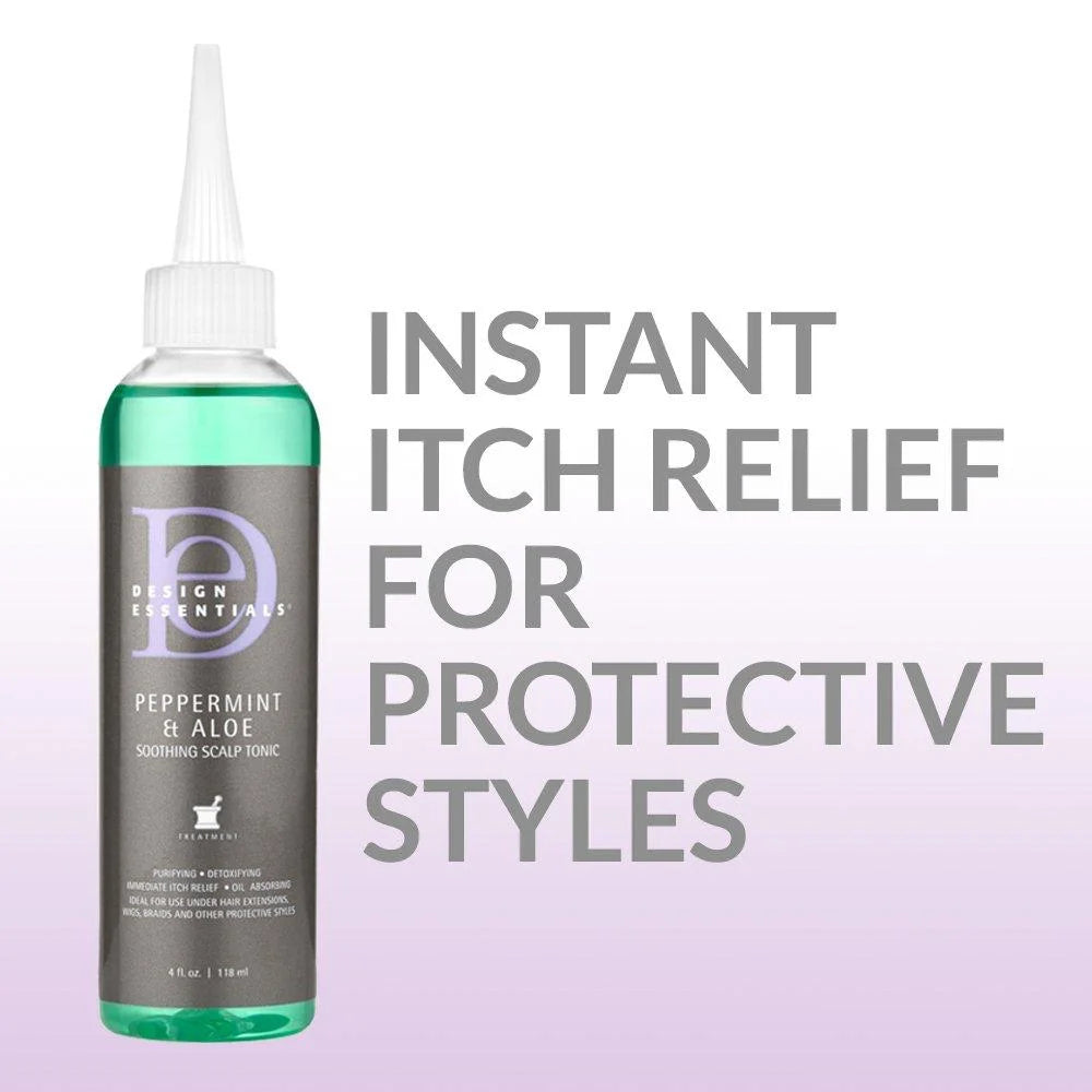 DESIGN ESSENTIALS PEPPERMINT & ALOE SCALP TONIC 4oz