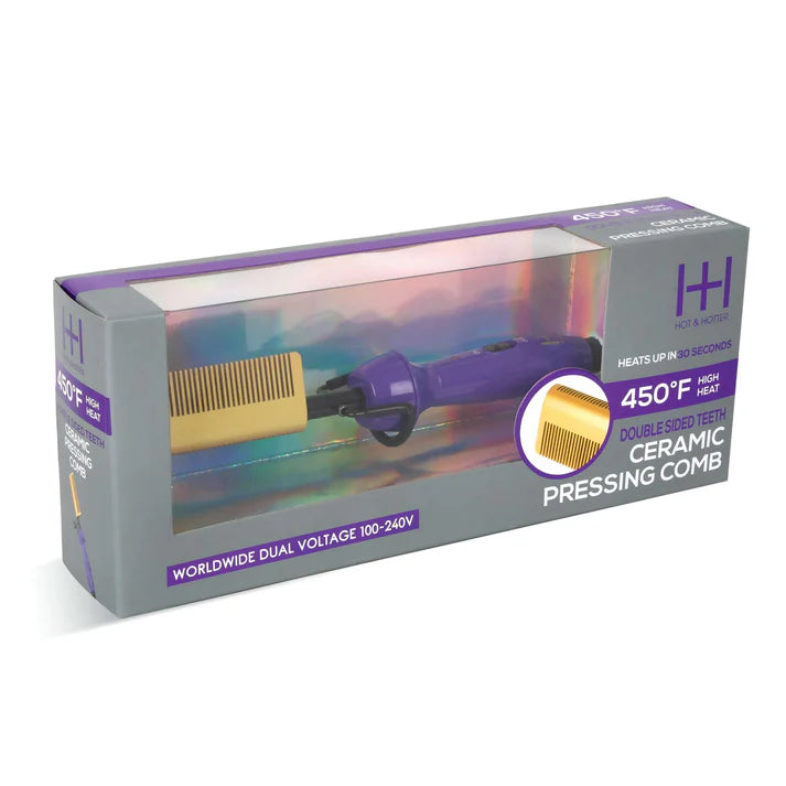HOT & HOTTER CEREAMIC PRESSING COMB DBL SIDED TEETH