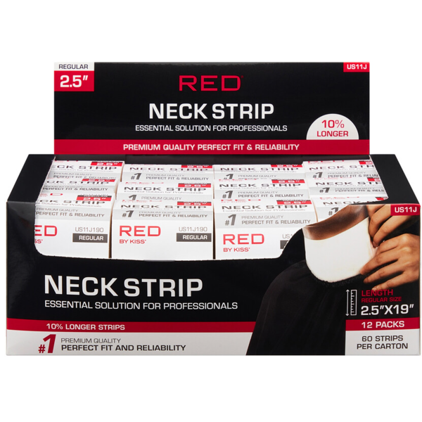RED BY KISS NECK STRIPS 2.5" 60 PCS