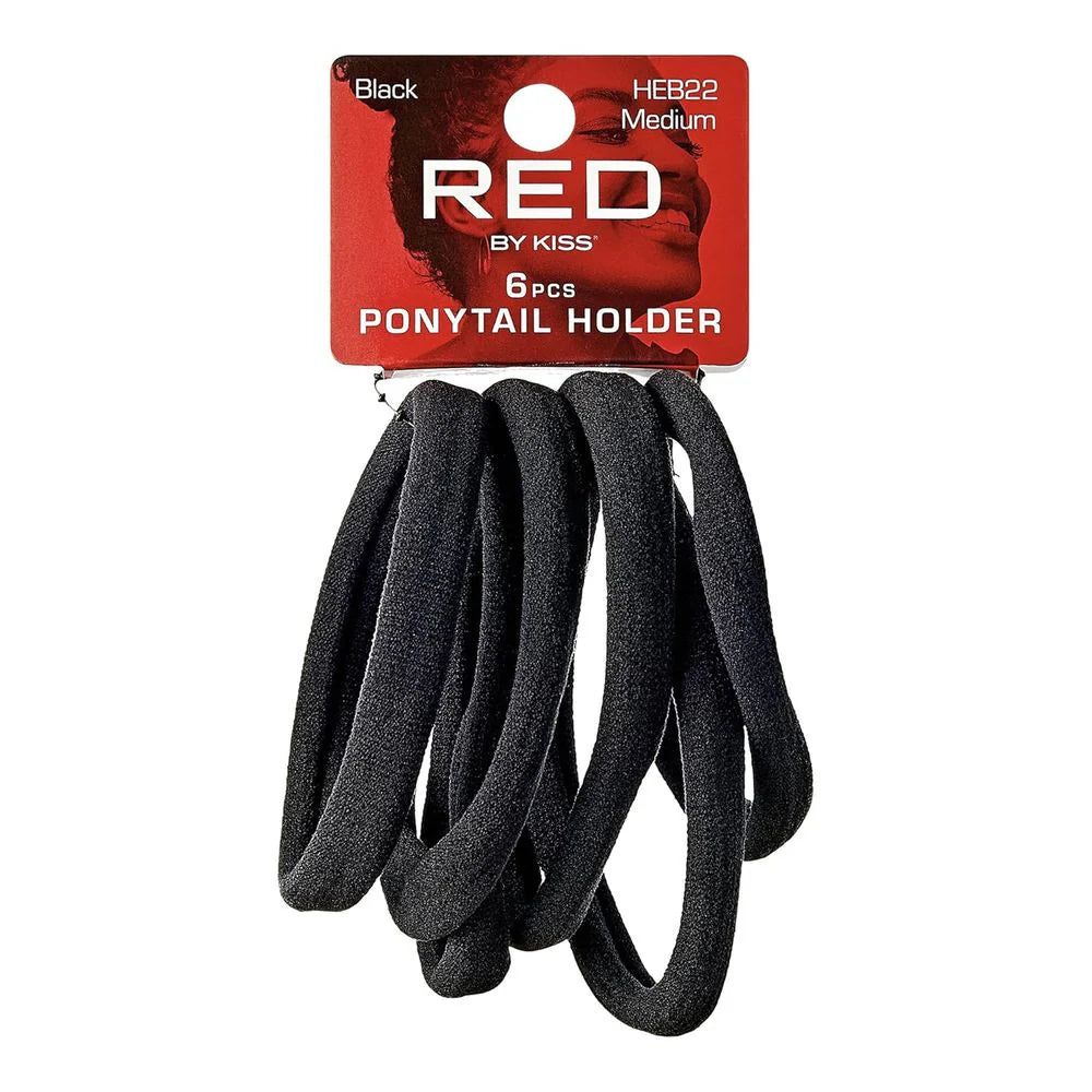 RED BY KISS PONYTAIL HOLDER 8pcs SMALL #BLACK