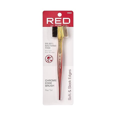 RED BY KISS CHROME EDGE BRUSH PIN TAIL #GOLD