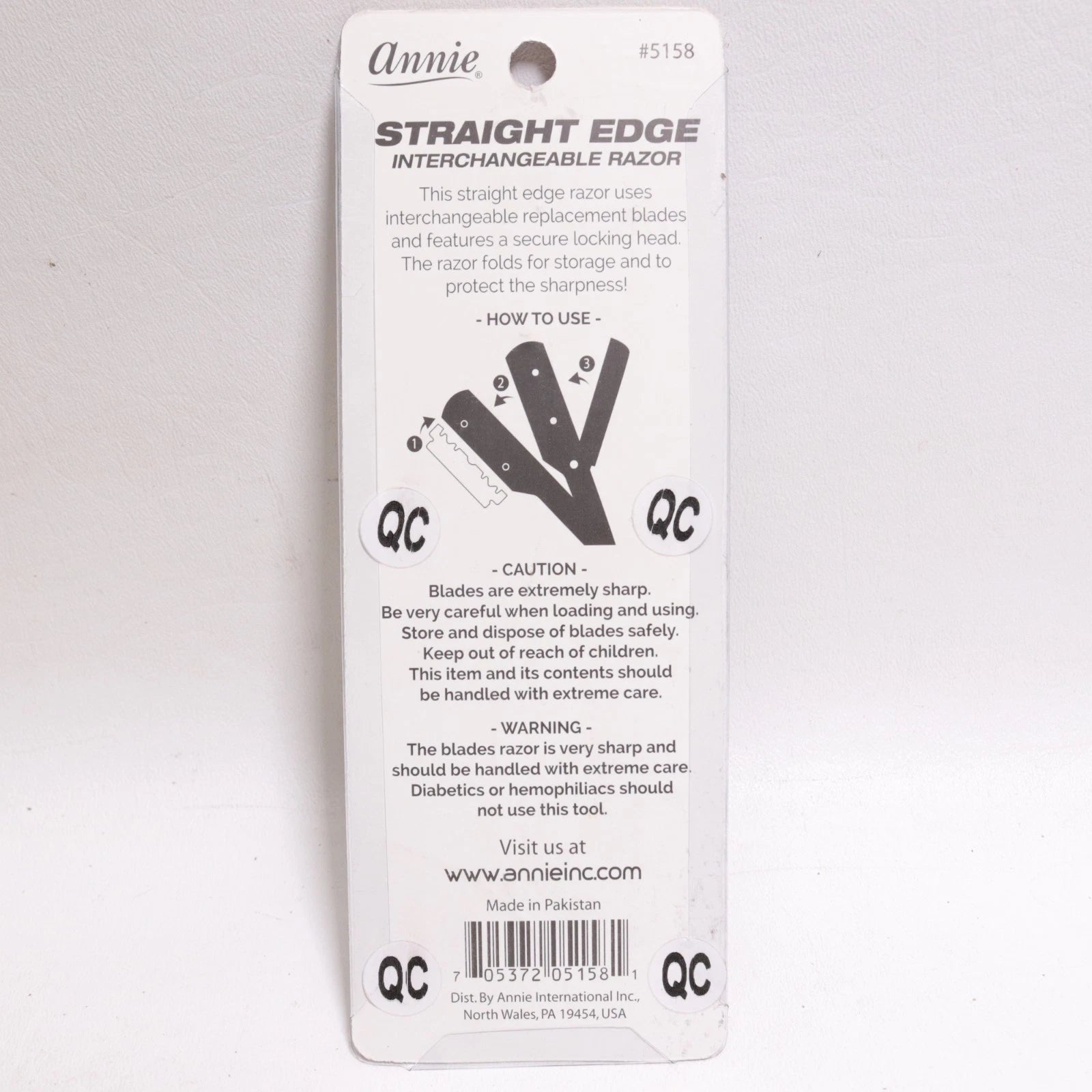 ANNIE STRAIGHT EDGE RAZOR BLACK