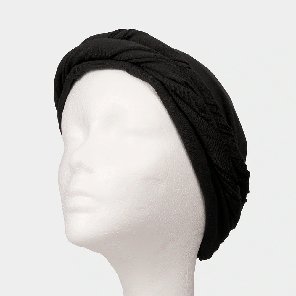Red By Kiss Premium Luxurious Velvet Fabric Satin Lined Halo Turban #BLACK