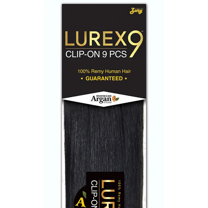 ZURY LUREX CLIP-ON 9PCS 100% REMY HUMAN HAIR STRAIGHT 18" #1