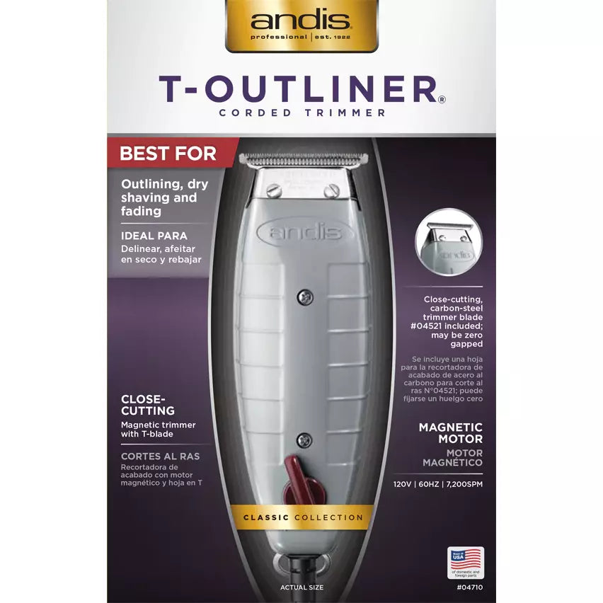 ANDIS T-OUTLINER CORDED TRIMMER #04710-Andis- Hive Beauty Supply