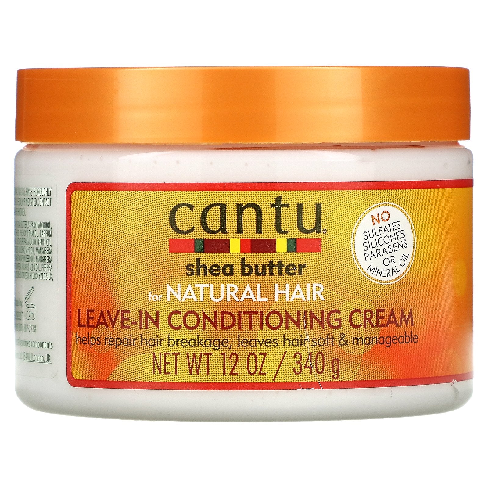 CANTU SHEA BUTTER NATURAL LEAVE-IN CONDITIONING CREAM 12 oz-Cantu- Hive Beauty Supply