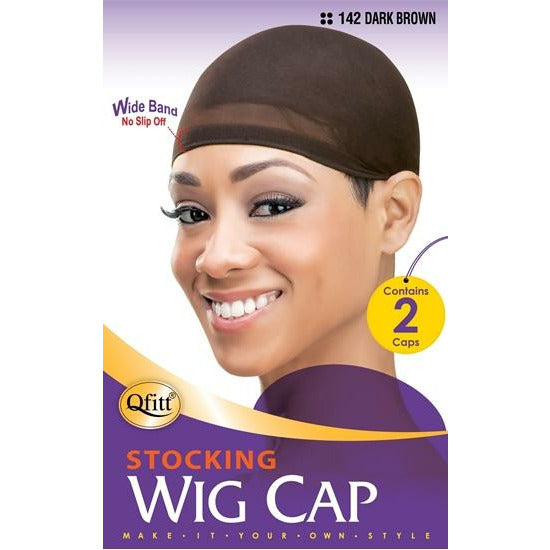 QFITT STOCKING WIG CAP DK BROWN