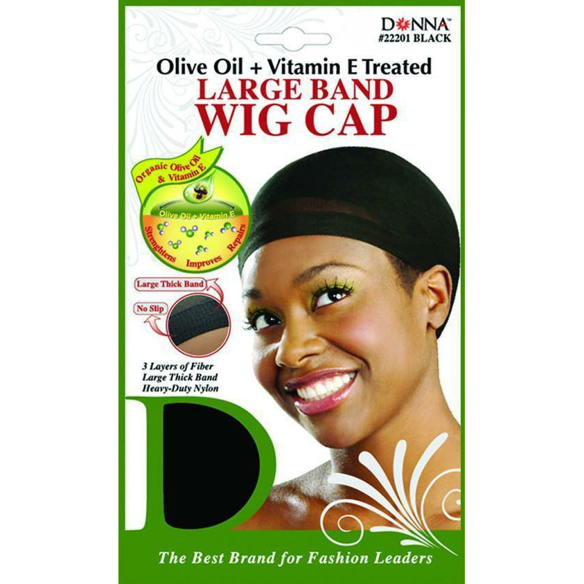 DONNA LARGE BAND WIG CAP+OLIVE OIL-Donna- Hive Beauty Supply