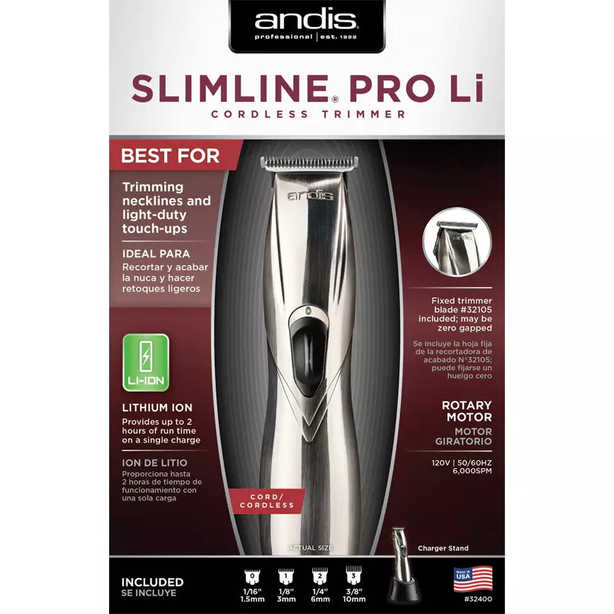 ANDIS SLIMLINE PRO LI CORDLESS TRIMMER-Andis- Hive Beauty Supply