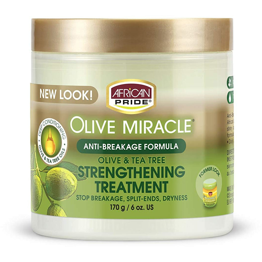 AFRICAN PRIDE OLIVE MIRACLE STRENGTHENING TREATMENT 6oz-African Pride- Hive Beauty Supply