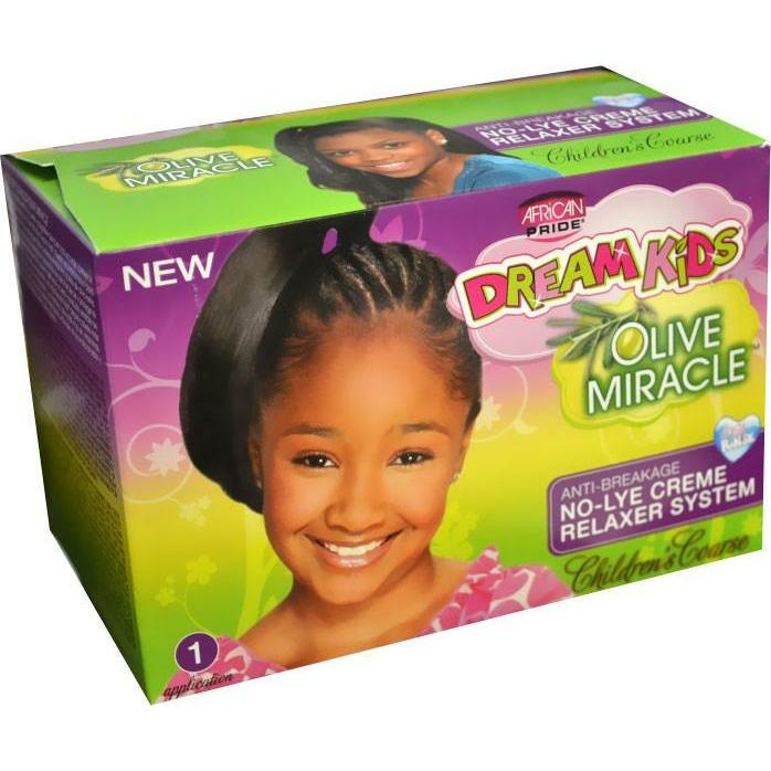 African Pride Dream Kids Olive Miracle Relaxer 1 application - Course-African Pride- Hive Beauty Supply