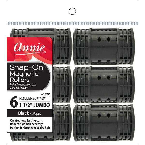 ANNIE SNAP ON MAGNETIC ROLLERS 6CT JUMBO 1.5"