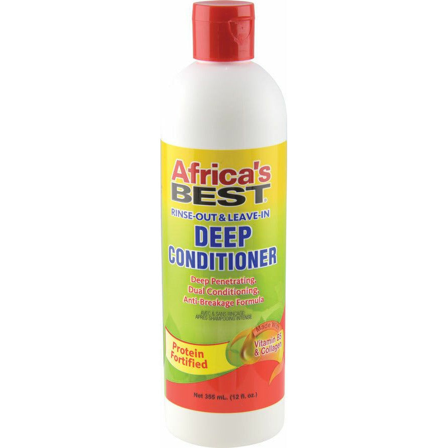 AFRICA'S BEST RINSE OUT / LEAVE IN DEEP CONDITIONER 12oz-Africa's Best- Hive Beauty Supply