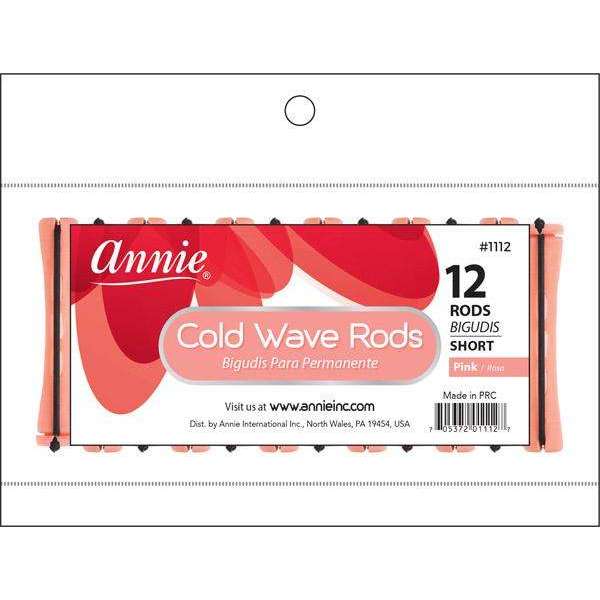 ANNIE COLD WAVE RODS 12 PINK SHORT #1112-Annie- Hive Beauty Supply